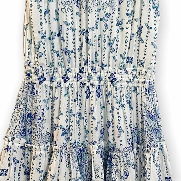 NWT Poupette St. Barth Clara Blue Parrot Mini Dress size L - Picture 8 of 15